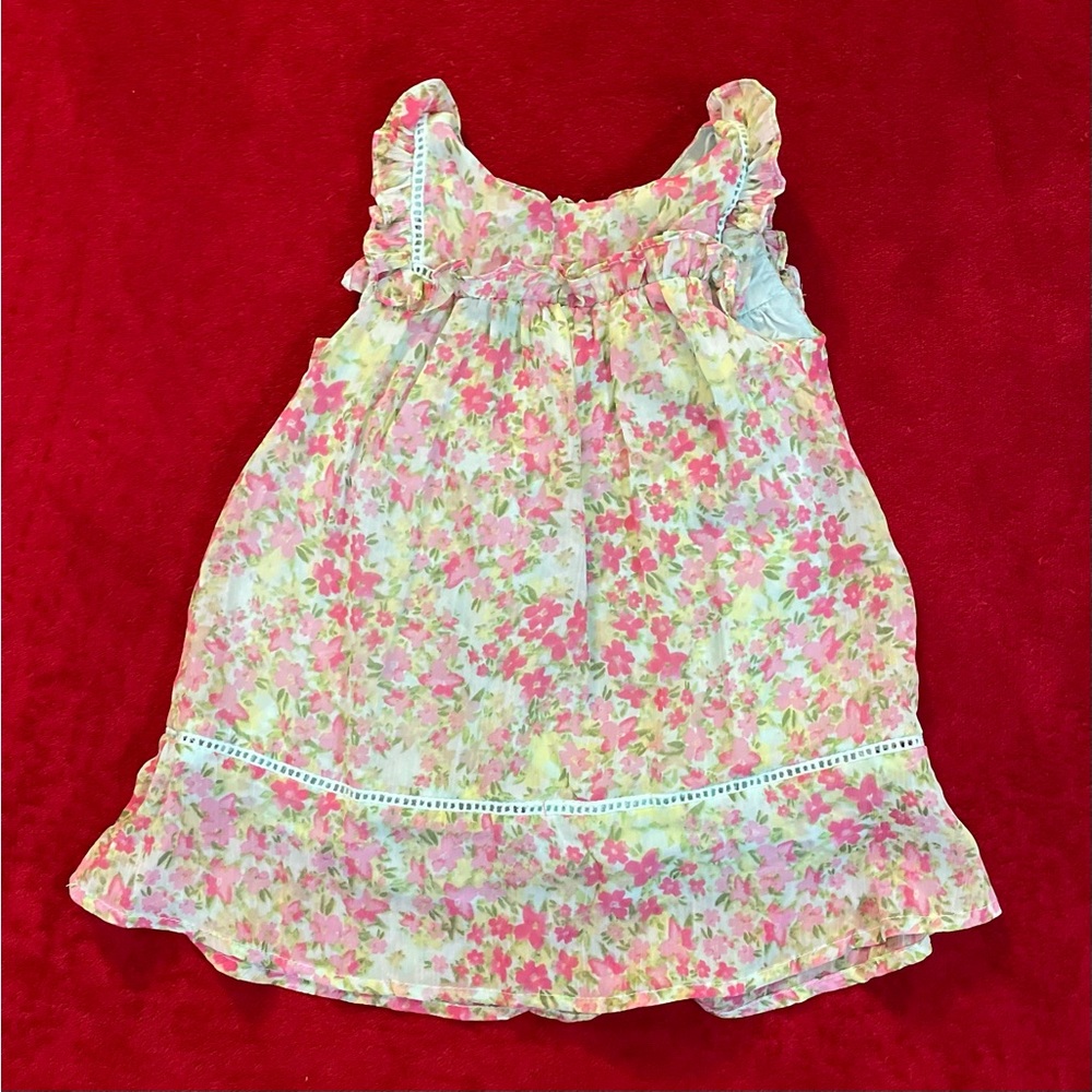 Baby GAP Baby Girl's Sleeveless Multicolor Floral Lined Dress Size: 12-18M